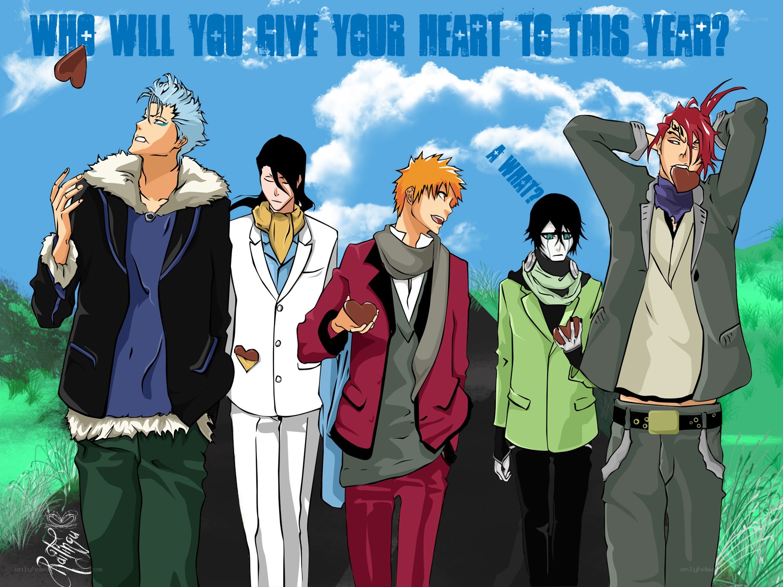 Bleach characters valentine art