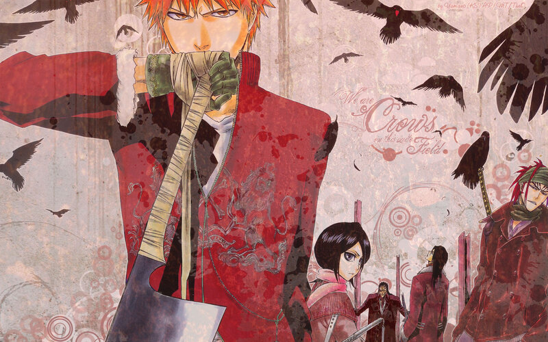 Bleach characters with crows