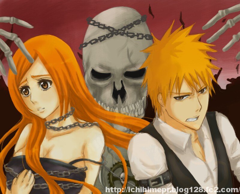 Bleach characters with skull
