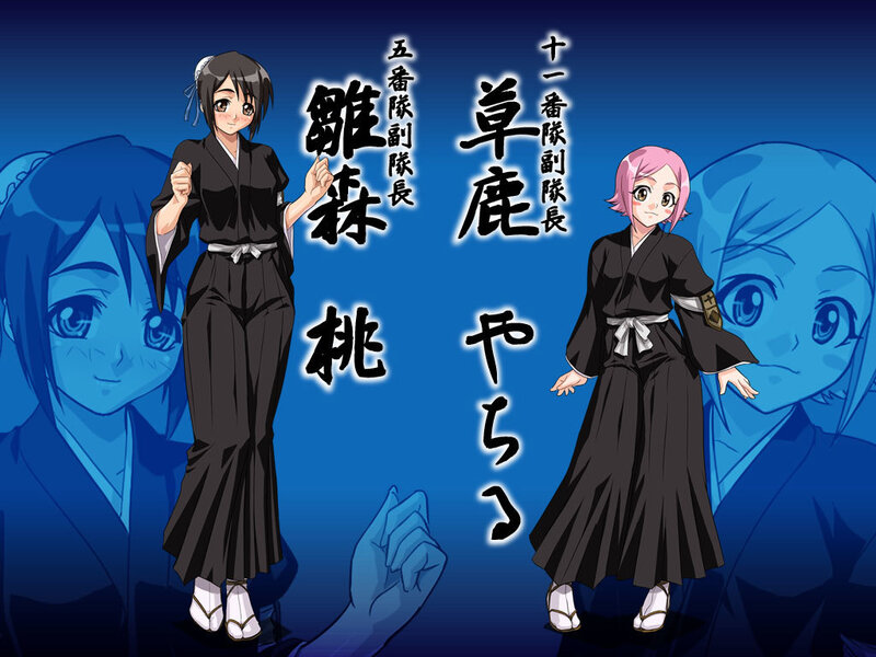 Bleach characters Yoruichi and Rangiku