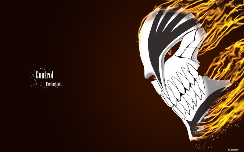 Bleach Hollow mask with fire