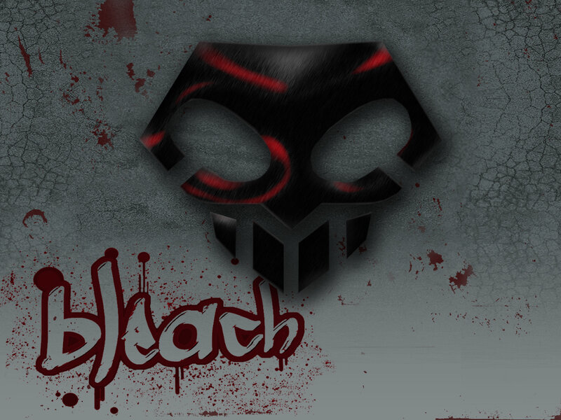 Bleach logo with skull