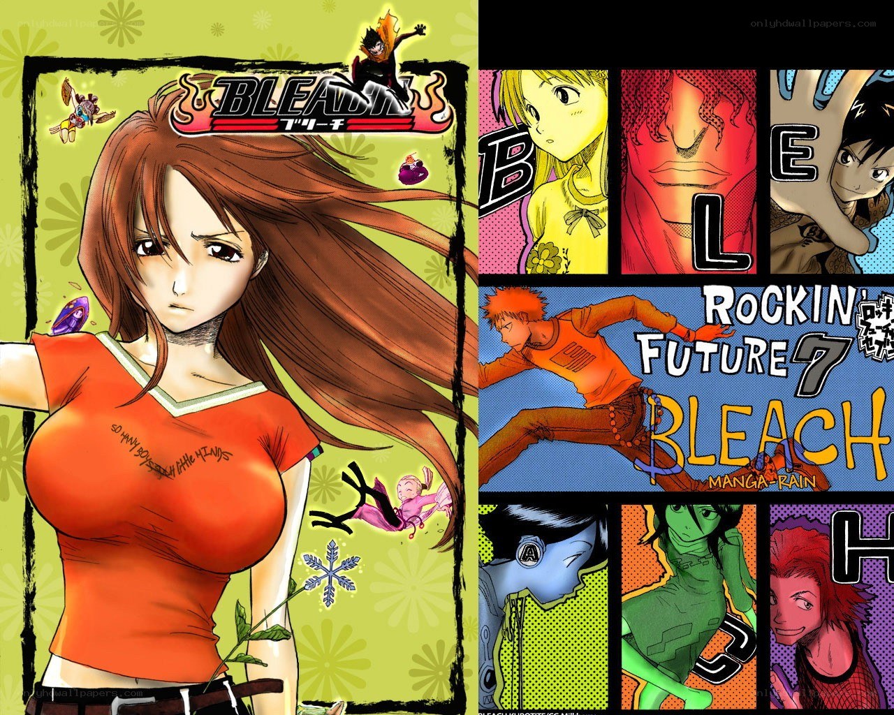 Bleach manga cover collage