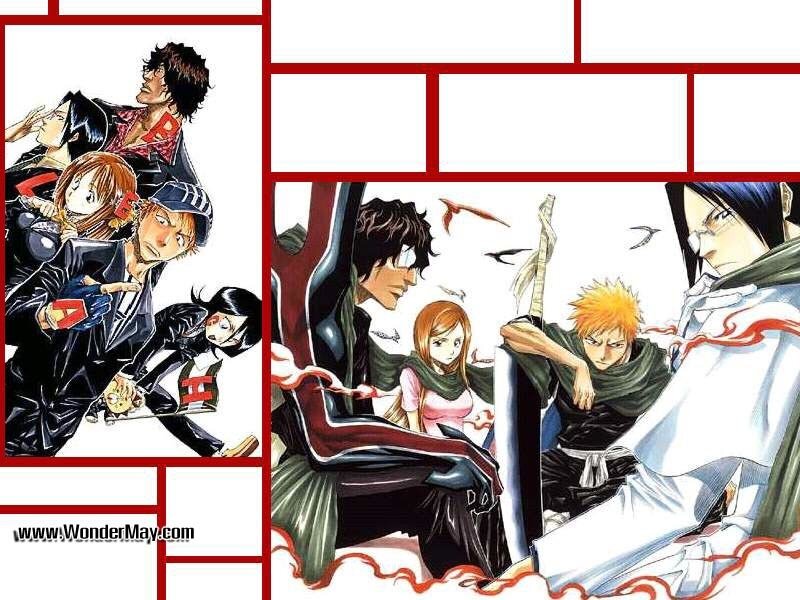 Bleach manga panel collage