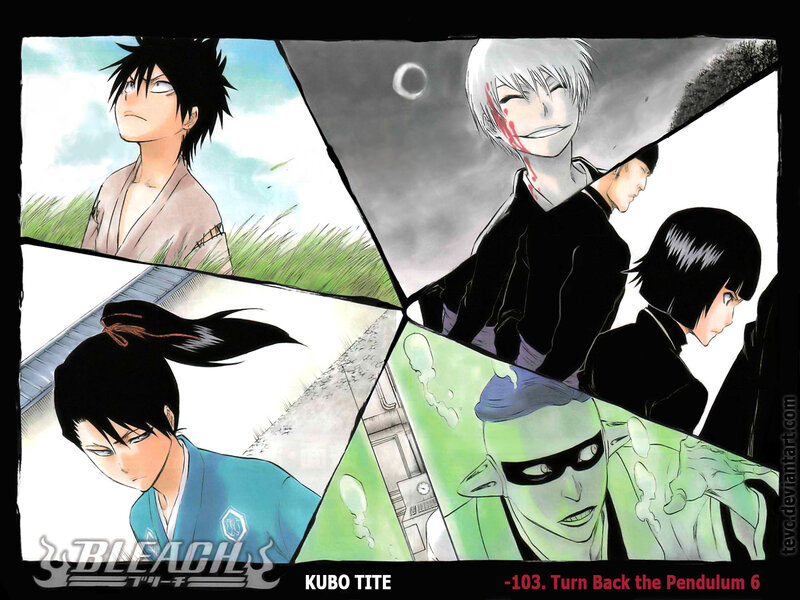 Bleach manga panel collage