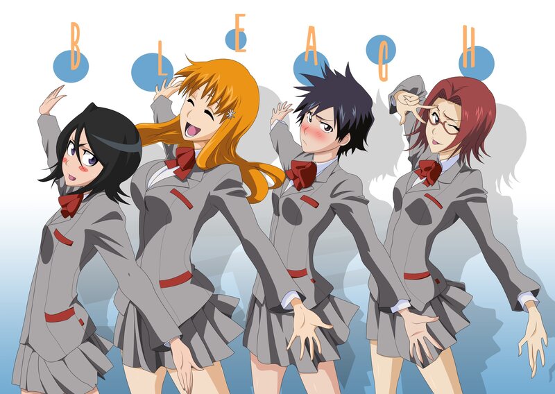 Bleach school uniform characters