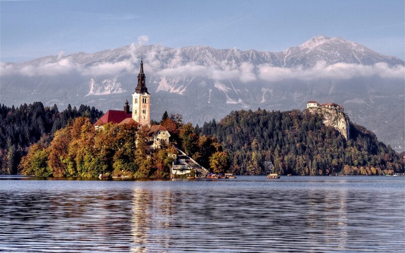 Bled Castle and Church on Lake Bled