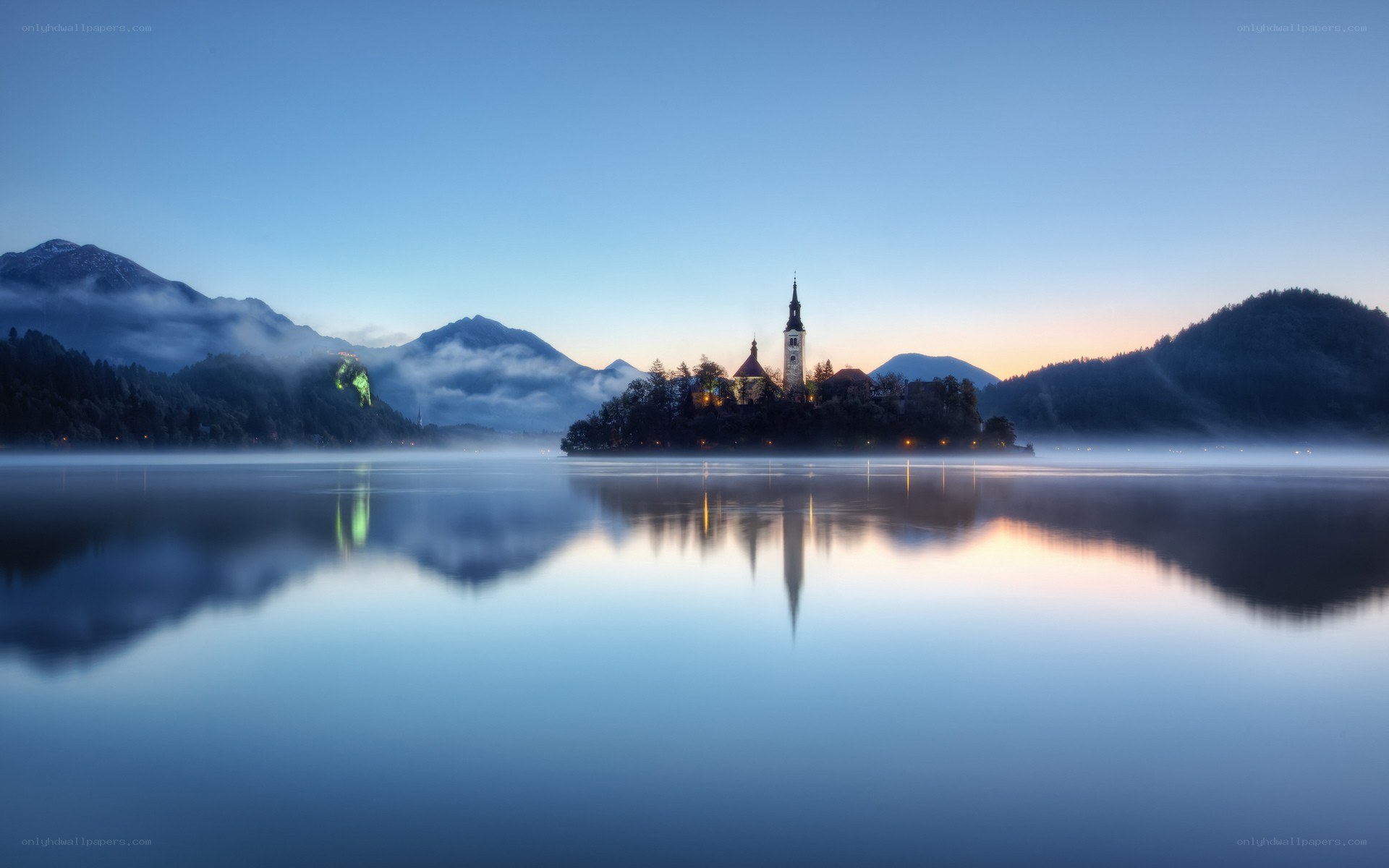 Bled Island at dawn