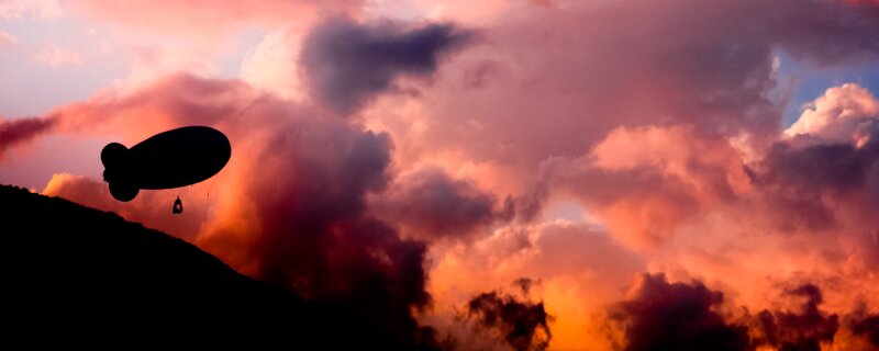 Blimp Silhouette — Pink