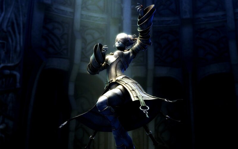 Blindfolded Armored Figure