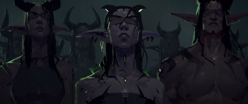 Blindfolded Demon Figures
