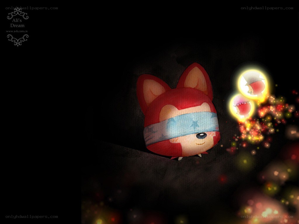 blindfolded fox character