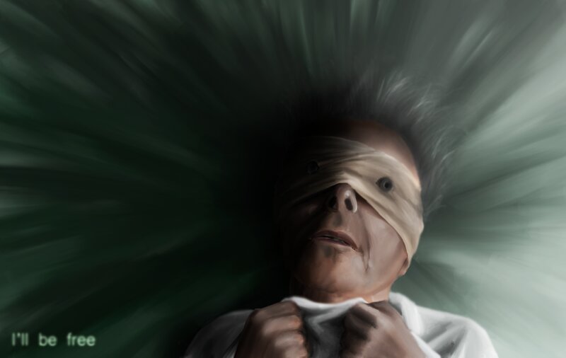 Blindfolded Person Lying