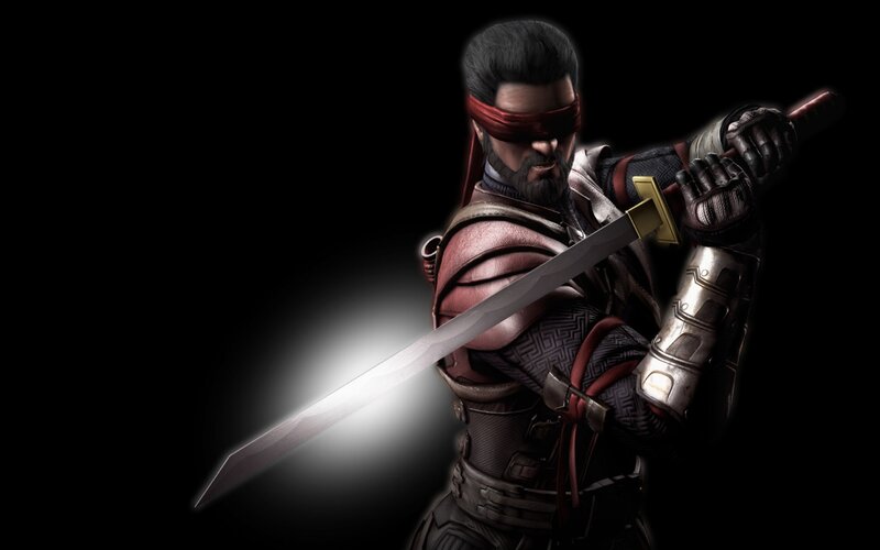 Blindfolded Warrior with Sword — Black