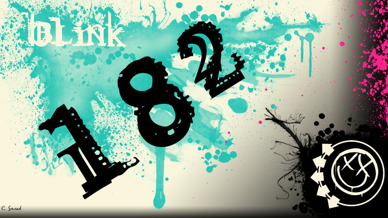 Blink-182 Band Logo — Teal