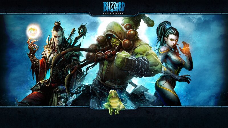 Blizzard characters in action