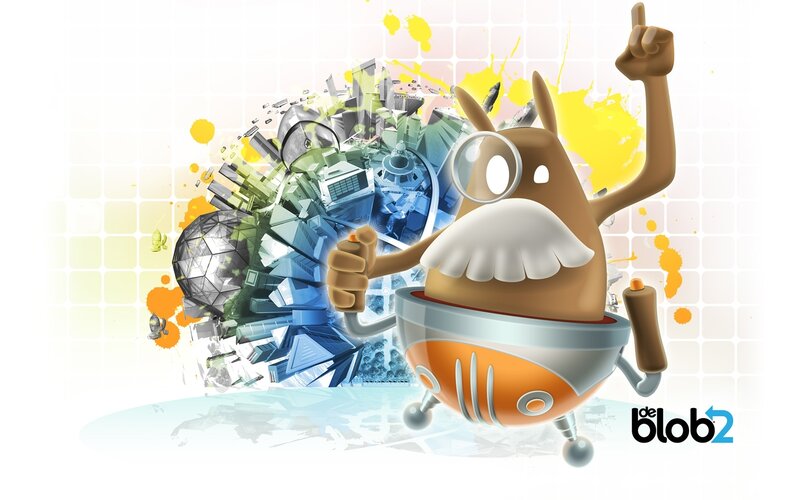 Blob Character with Magnifying Glass