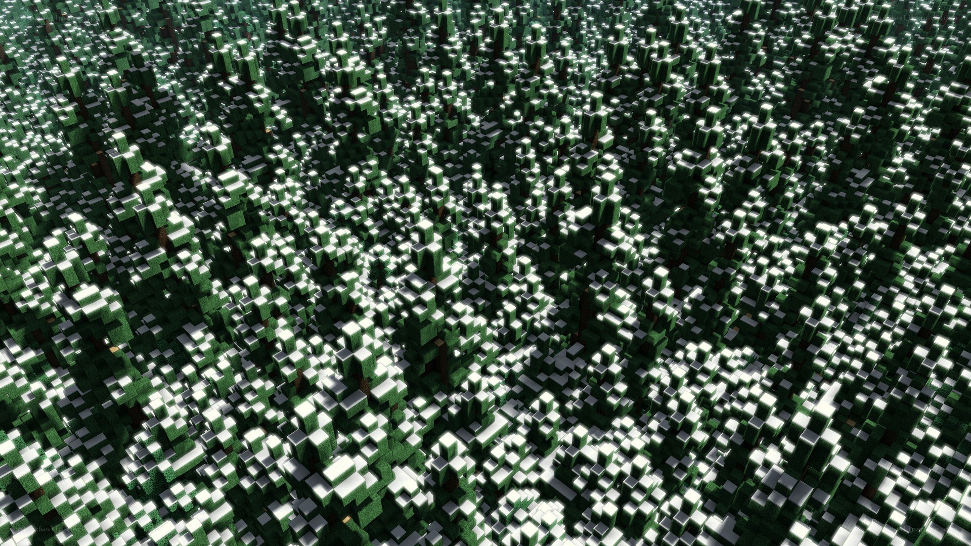 blocky forest landscape