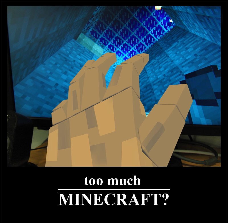 Blocky Hand in Cave