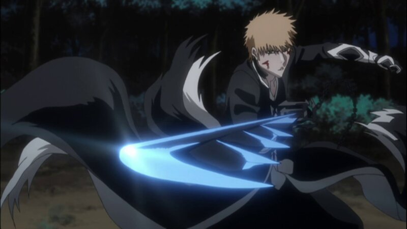 Blond Anime Character — Black, Dramatic, Night, Sword