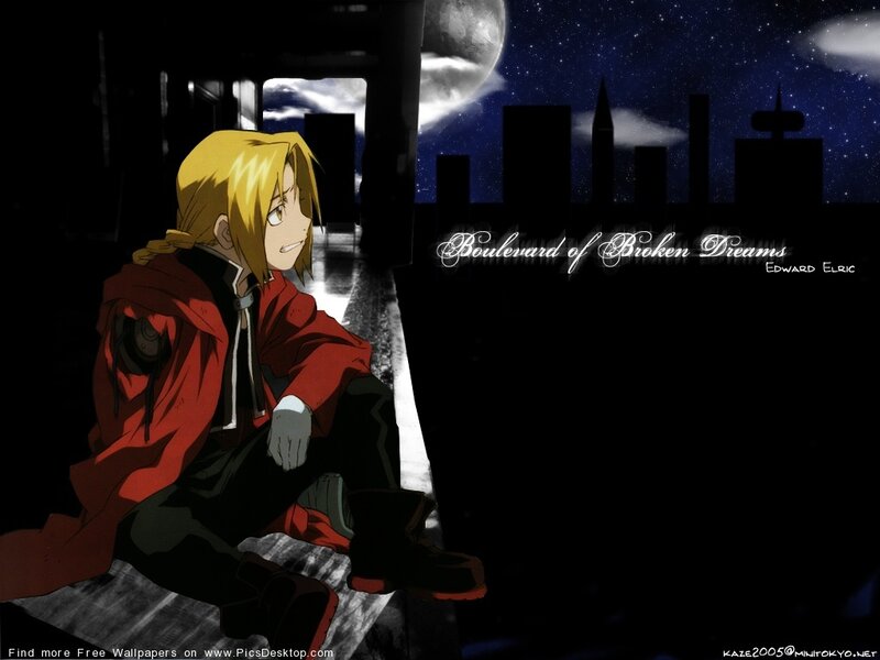 Blond Anime Character — Black, Melancholic