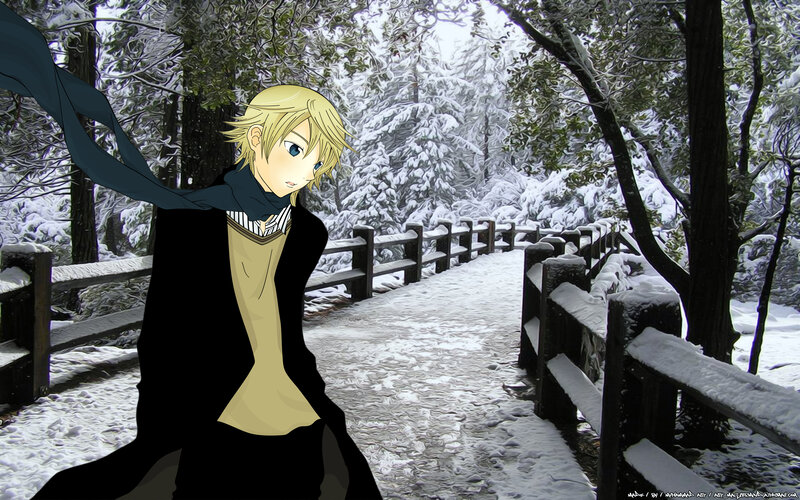 Blond Anime Character — Black, Serene