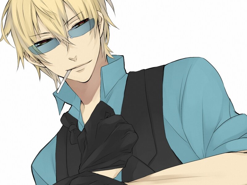 Blond Anime Character — Blue, Calm