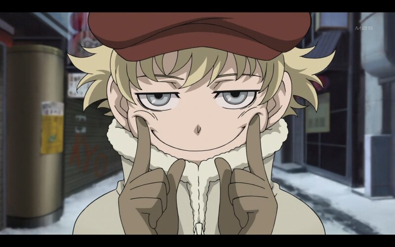 Blond Anime Character — Brown, Playful