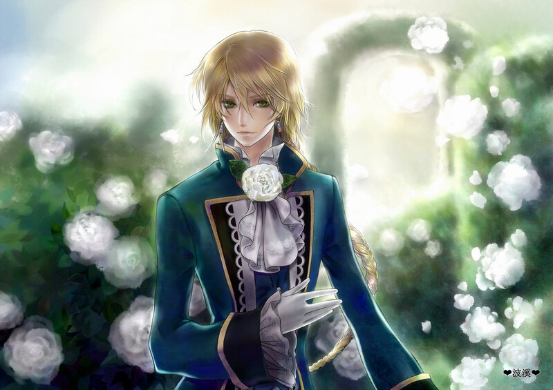 Blond Anime Character — Green