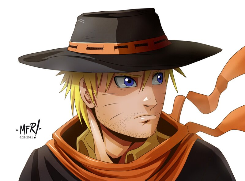 Blond Anime Character — Orange