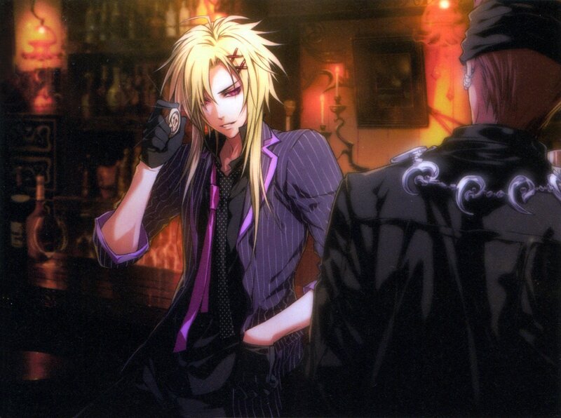 Blond Anime Character — Purple, Dramatic, Night