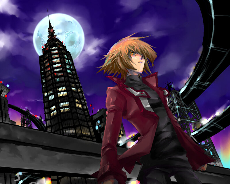 Blond Anime Character — Purple, Dramatic