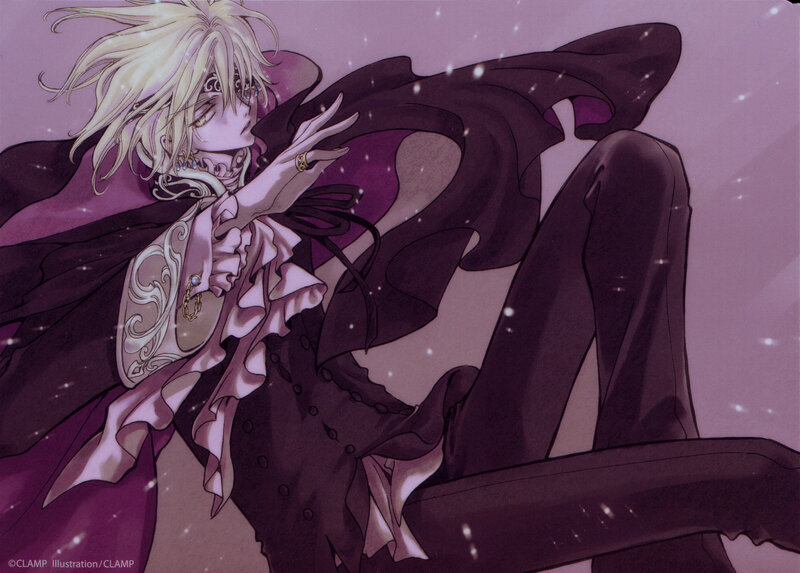 Blond Anime Character — Purple, Dramatic, Winter