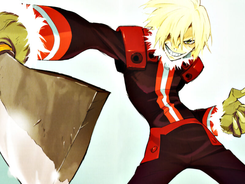 Blond Anime Character — Red, Aggressive