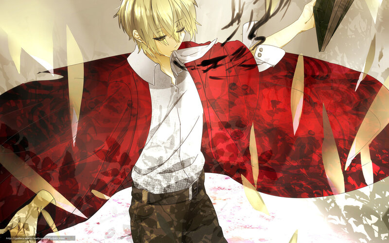 Blond Anime Character — Red, Dramatic, Red Jacket
