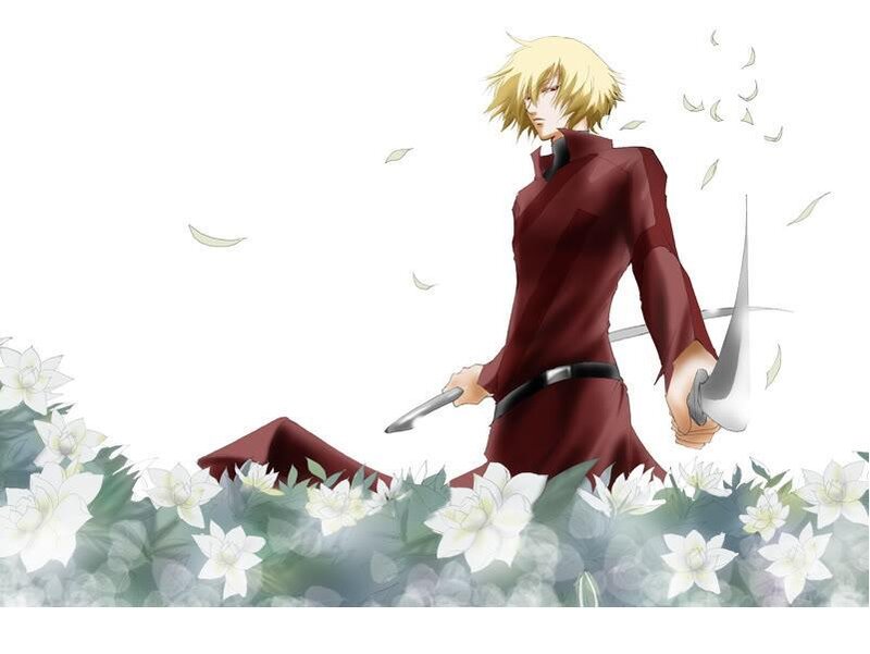 Blond Anime Character — Red