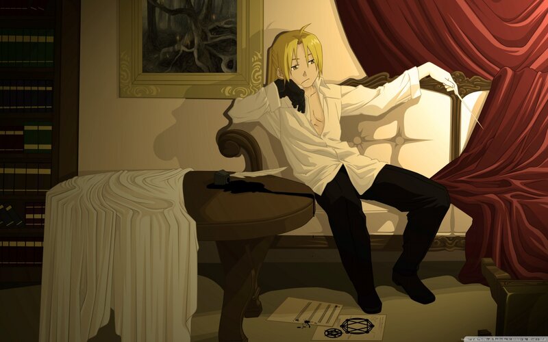 Blond Anime Character — White, Dramatic, Night