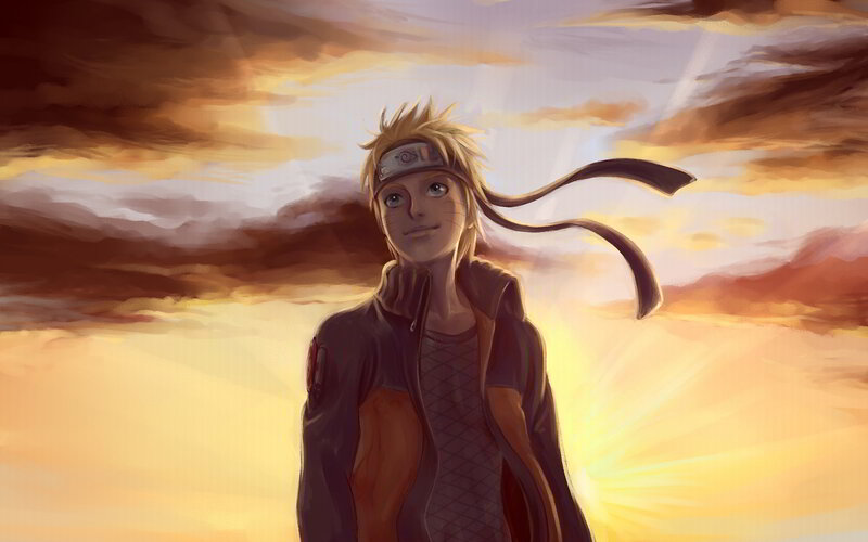 Blond Anime Character — Yellow, Dramatic, Sunrise