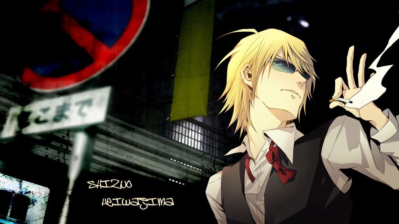 Blond Anime Man — Black, Dark