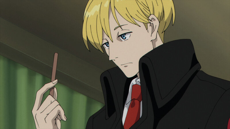 Blond Anime Man — Black, Serious