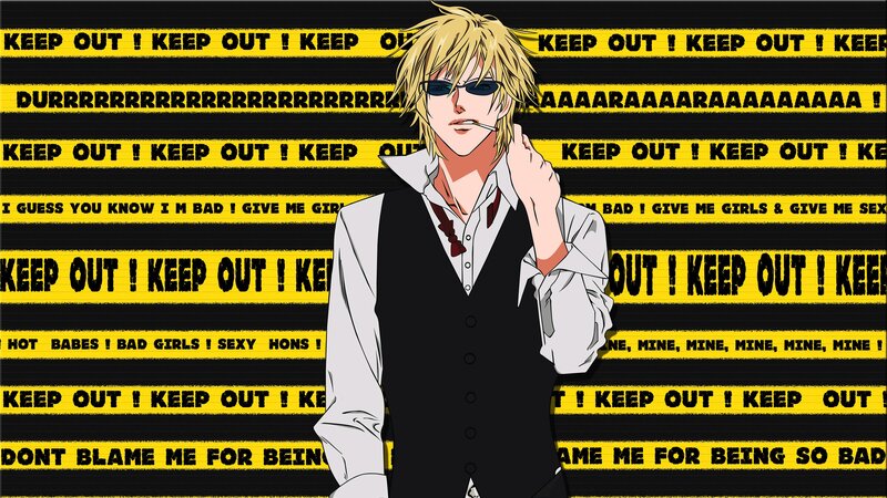 Blond Anime Man — Black