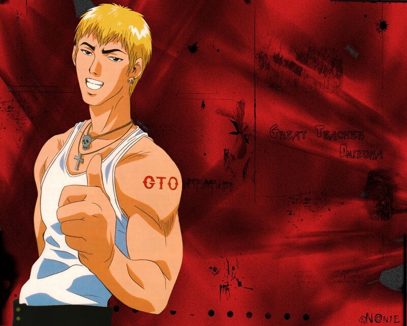 Blond Anime Man — Red, Confident