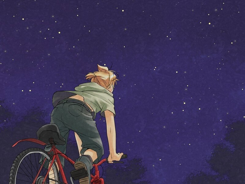 Blond Boy on Bicycle