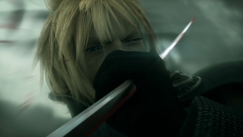 Blond Character Holding Sword — Gray