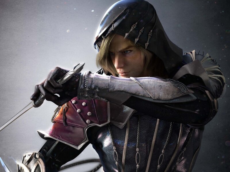 Blond Character with Bow