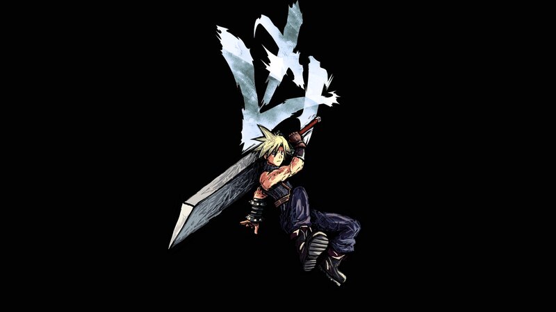 Blond Character with Large Sword — Black