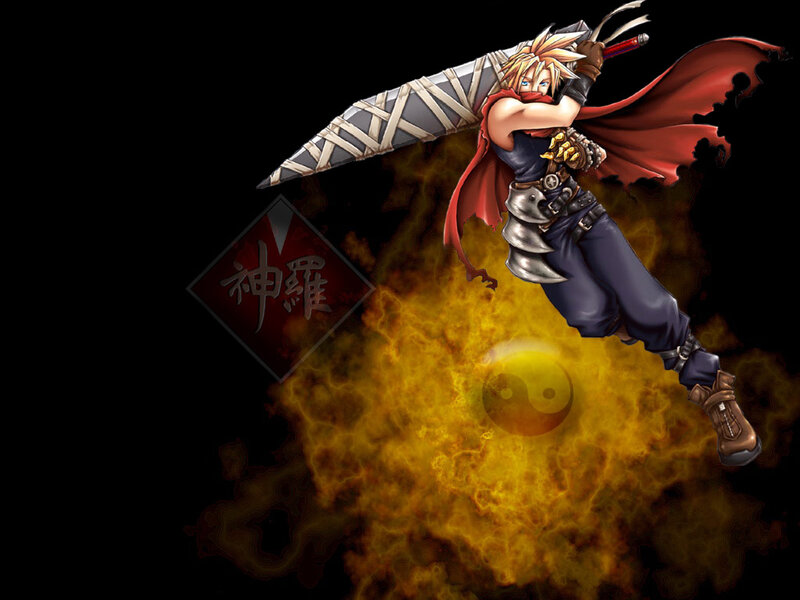 Blond Character with Large Sword