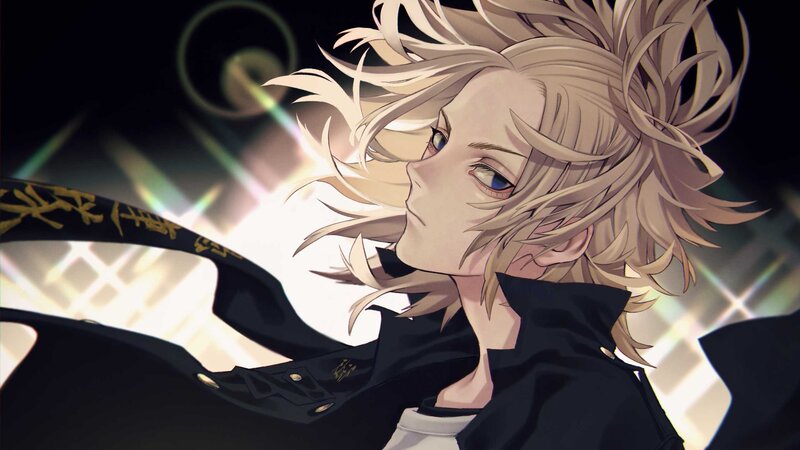 Blond-haired Anime Character — Black, Dramatic