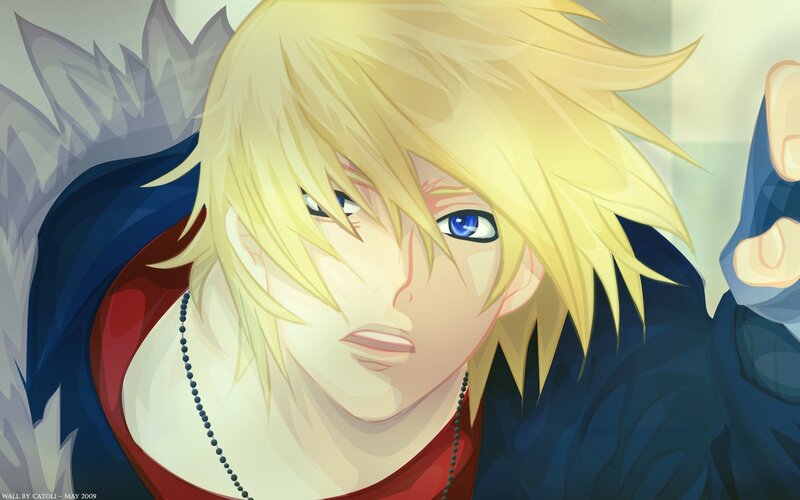 Blond-haired Anime Character — Yellow, Serious