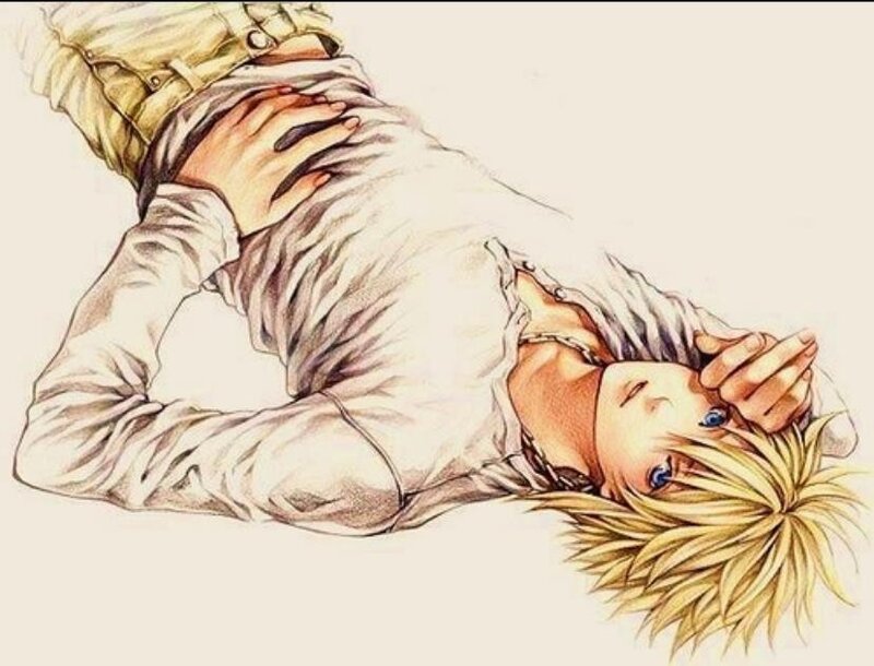 Blond-haired Boy Lying